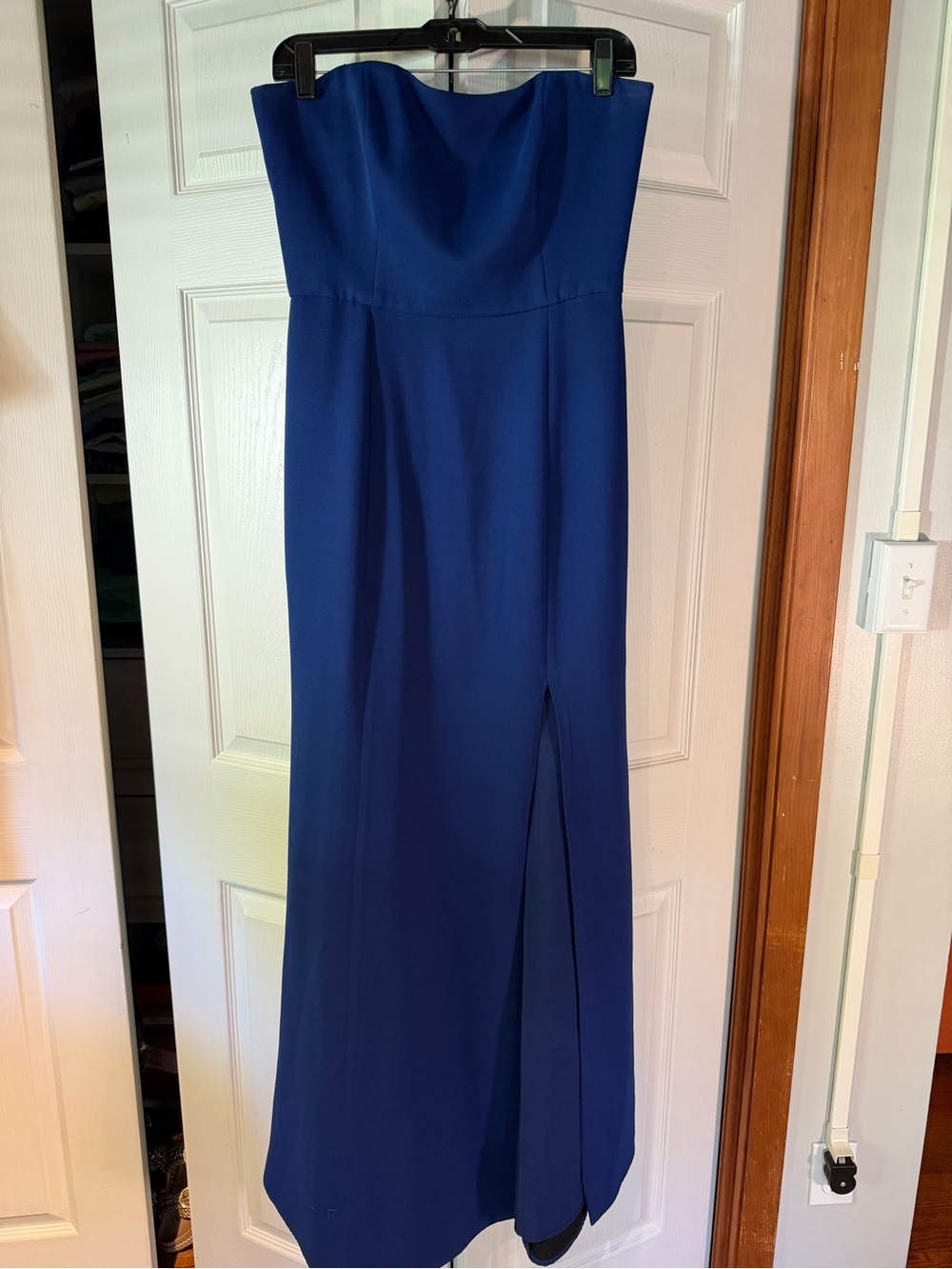 BCBGMaxAzria Strapless Cobalt Blue Evening Gown